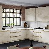 Профиль-ручка крепление саморезами для фасада 18мм,  золото матовое (анод), L-3000мм