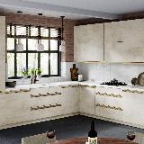 Профиль-ручка крепление саморезами для фасада 16мм,  золото матовое (анод), L-3000мм