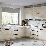 Профиль-ручка крепление саморезами черный матовый (анод), L-3000мм