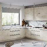 Профиль-ручка крепление саморезами для фасада 16мм, алюминий матовый (анод), L-3000мм