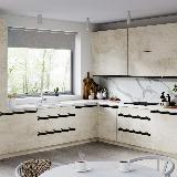 Профиль-ручка крепление саморезами для фасада 18мм, черный матовый (анод), L-3000мм