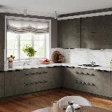 Профиль-ручка 200мм крепление саморезами графит (краска)