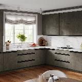 Профиль-ручка крепление саморезами для фасада 16мм, черный матовый (анод), L-3000мм