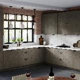 Профиль-ручка крепление саморезами черный матовый (краска RAL 9005), L-3000мм