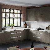 Профиль-ручка крепление саморезами для фасада 16мм, белый матовый (краска RAL9016), L-3000мм