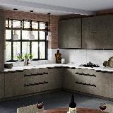 Профиль-ручка крепление саморезами для фасада 18мм, черный матовый (анод), L-3000мм