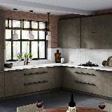 Профиль-ручка крепление саморезами графит (краска), L-3000мм