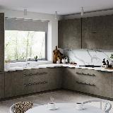 Профиль-ручка L=596мм крепление саморезами графит (краска) Профиль-ручка L=596мм крепление саморезами графит (краска)