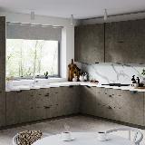 Профиль-ручка крепление саморезами черный матовый (краска RAL 9005), L-3000мм