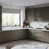 Профиль-ручка крепление саморезами белый матовый (краска RAL9016), L-3000мм