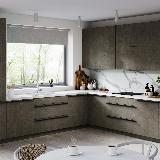 Профиль-ручка крепление саморезами черный матовый (краска RAL9005), L-3000мм Профиль-ручка крепление саморезами черный матовый (краска RAL9005), L-3000мм