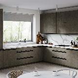 Профиль-ручка врезная для фасада 18мм, черный матовый (краска RAL9005), L-3000мм Профиль-ручка врезная для фасада 18мм, черный матовый (краска RAL9005), L-3000мм