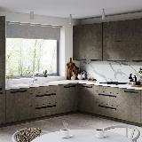 Профиль-ручка крепление саморезами черный матовый (анод), L-3000мм