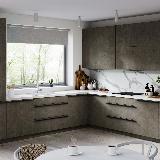 Профиль-ручка L=896мм крепление саморезами черный матовый (краска RAL 9005) Профиль-ручка L=896мм крепление саморезами черный матовый (краска RAL 9005)