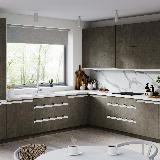 Профиль-ручка врезная для фасада 18мм, белый матовый (краска RAL9016), L-3000мм