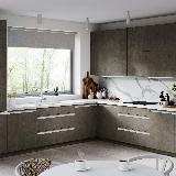 Профиль-ручка врезная для фасада 16/18мм, белый матовый (краска RAL9016), L-3000мм