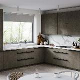 Профиль-ручка крепление саморезами черный матовый (анод), L-3000мм