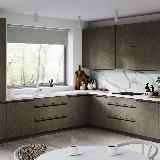 Профиль-ручка крепление саморезами черный матовый (анод), L-3000мм