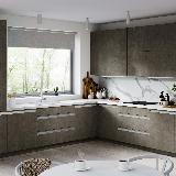 Профиль-ручка крепление саморезами для фасада 16мм, алюминий матовый (анод), L-3000мм