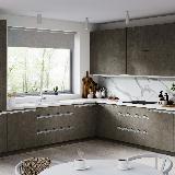 Профиль-ручка крепление саморезами для фасада 18мм, алюминий матовый (анод), L-3000мм