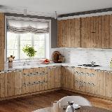 Профиль-ручка крепление саморезами для фасада 16мм, алюминий матовый (анод), L-3000мм