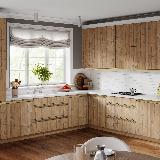 Профиль-ручка крепление саморезами для фасада 18мм,  золото матовое (анод), L-3000мм