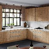 Профиль-ручка крепление саморезами для фасада 16мм, алюминий матовый (анод), L-3000мм