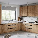 Профиль-ручка крепление саморезами для фасада 16мм, черный матовый (анод), L-3000мм