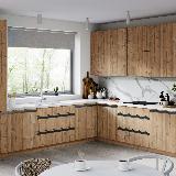 Профиль-ручка крепление саморезами для фасада 16мм, графит (краска), L-3000мм