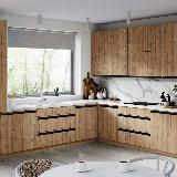 Профиль-ручка крепление саморезами для фасада 18мм, черный матовый (анод), L-3000мм