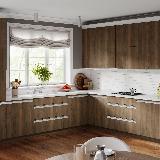 Профиль-ручка крепление саморезами для фасада 18мм, белый матовый (краска RAL9016), L-3000мм