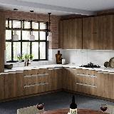 Профиль-ручка крепление саморезами для фасада 16мм, алюминий матовый (анод), L-3000мм