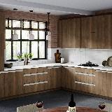 Профиль-ручка крепление саморезами для фасада 16мм, белый матовый (краска RAL9016), L-3000мм