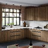 Профиль-ручка крепление саморезами для фасада 16мм, графит (краска), L-3000мм