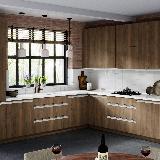 Профиль-ручка крепление саморезами для фасада 16мм, белый матовый (краска RAL9016), L-3000мм