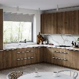 Профиль-ручка крепление саморезами белый матовый (краска RAL9016), L-3000мм