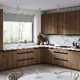 Профиль-ручка врезная для фасада 18мм, черный матовый (краска RAL9005), L-3000мм Профиль-ручка врезная для фасада 18мм, черный матовый (краска RAL9005), L-3000мм