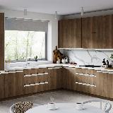 Профиль-ручка врезная для фасада 18мм, белый матовый (краска RAL9016), L-3000мм