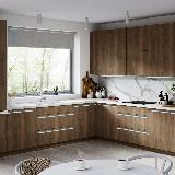 Профиль-ручка врезная для фасада 16/18мм, белый матовый (краска RAL9016), L-3000мм Профиль-ручка врезная для фасада 16/18мм, белый матовый (краска RAL9016), L-3000мм