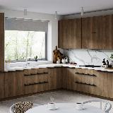 Профиль-ручка крепление саморезами черный матовый (анод), L-3000мм