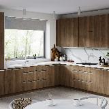 Профиль-ручка крепление саморезами алюминий матовый (анод), L-3000мм