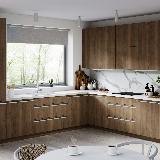 Профиль-ручка крепление саморезами белый матовый (краска RAL9016), L-3000мм