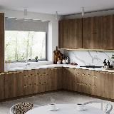 Профиль-ручка крепление саморезами для фасада 16мм,  золото матовое (анод), L-3000мм