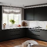 Профиль-ручка врезная для фасада 18мм, черный матовый (краска RAL9005), L-3000мм Профиль-ручка врезная для фасада 18мм, черный матовый (краска RAL9005), L-3000мм