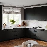 Профиль-ручка крепление саморезами черный матовый (анод), L-3000мм