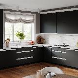 Профиль-ручка врезная для фасада 18мм, белый матовый (краска RAL9016), L-3000мм