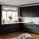 Профиль-ручка крепление саморезами черный матовый (анод), L-3000мм