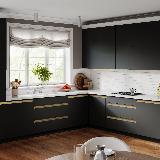 Профиль-ручка крепление саморезами для фасада 16мм,  золото матовое (анод), L-3000мм