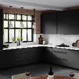 Профиль-ручка 128мм (L=196мм) крепление саморезами графит (краска)