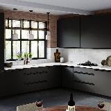 Профиль-ручка врезная для фасада 18мм, черный матовый (краска RAL9005), L-3000мм Профиль-ручка врезная для фасада 18мм, черный матовый (краска RAL9005), L-3000мм